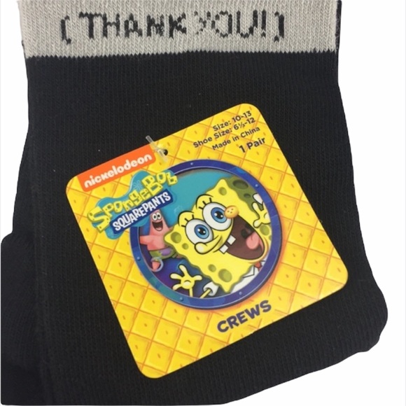 Nickelodeon SpongeBob Square Pants Do Not Disturb (Thank You) Socks, White - Picture 3 of 5